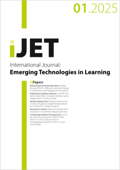 Cover iJET – Vol 20, No 01, 2025