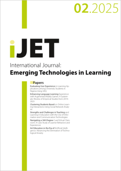 Cover iJET – Vol 20, No 02, 2025
