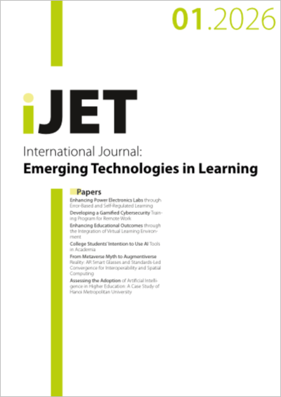 Cover iJET – Vol 21, No 01, 2026