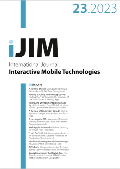 Cover iJIM – Vol 17, No 23, 2023