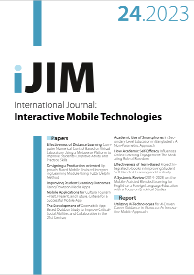Cover iJIM – Vol 17, No 24, 2023