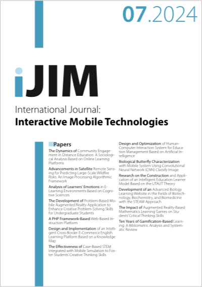 Cover iJIM – Vol 18, No 07, 2024