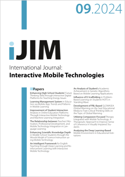 Cover iJIM – Vol 18, No 09, 2024