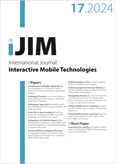 Cover iJIM – Vol 18, No 17, 2024