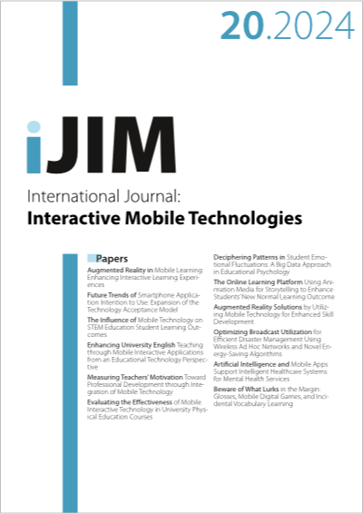 Cover iJIM – Vol 18, No 20, 2024