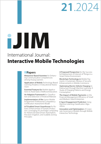 Cover iJIM – Vol 18, No 21, 2024