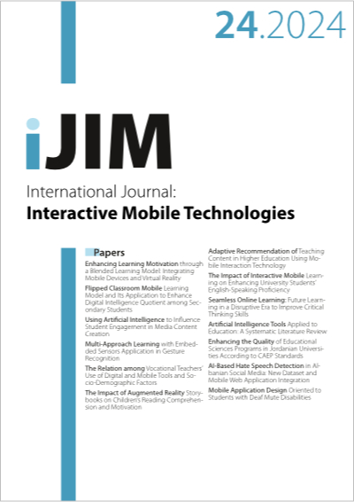 Cover iJIM – Vol 18, No 24, 2024