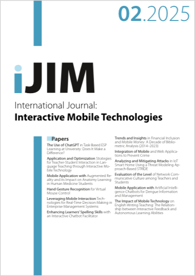 Cover iJIM – Vol 19, No 02, 2025