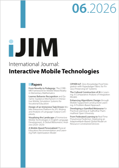 Cover iJIM – Vol 20, No 06 (2026)