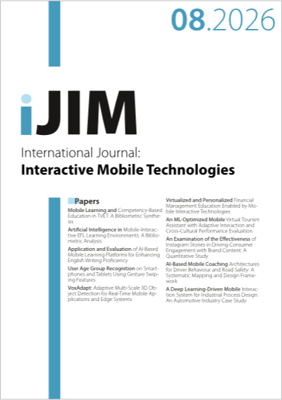 Cover iJIM – Vol 20, No 08 (2026)