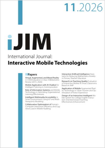 Cover iJIM – Vol 20, No 11 (2026)