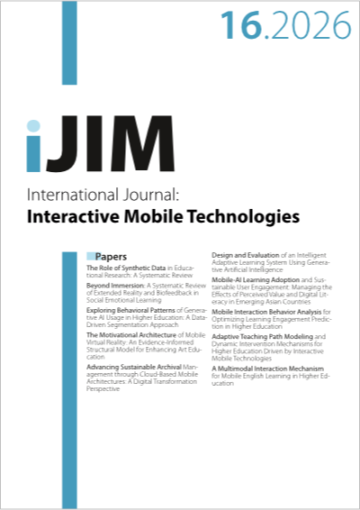 Cover iJIM – Vol 20, No 16 (2026)