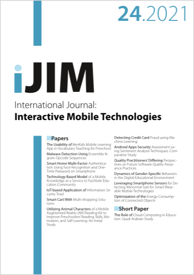 Cover iJIM Vol. 15 No. 24 (2021)