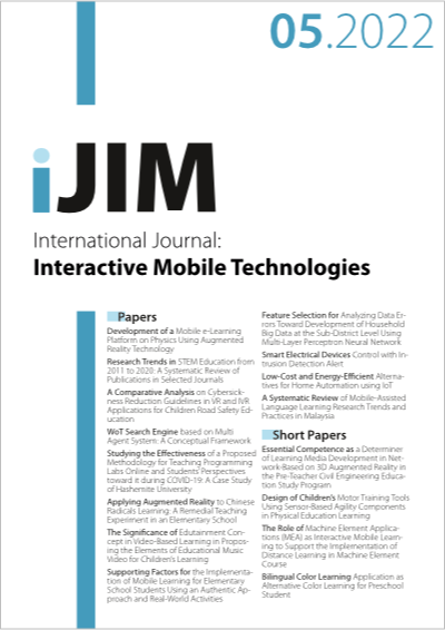 Cover iJIM Vol. 16 No. 05 (2022)