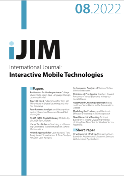 Cover iJIM Vol. 16 No. 08 (2022)