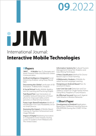 Cover iJIM Vol. 16 No. 09 (2022)