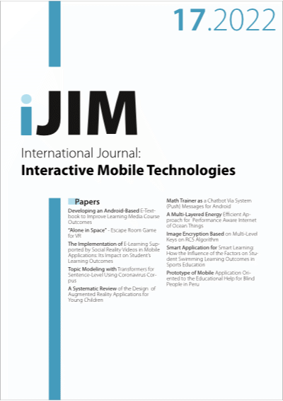 Cover iJIM Vol. 16 No. 17 (2022)