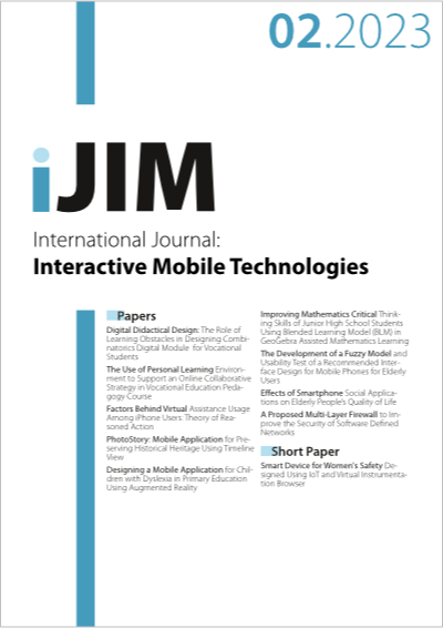 Cover iJIM Vol. 17 No. 0 (2023)