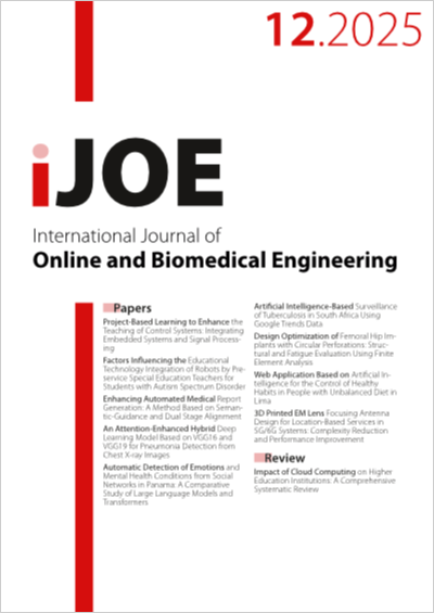 Cover iJOE – Vol 21, No 12, 2025