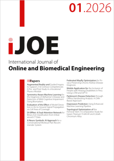 Cover iJOE – Vol 22, No 01, 2026