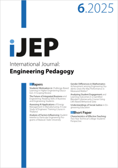 Cover iJEP – Vol 15, No 6, 2025